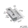 Clip de Vidrio Forma de H Clip para Espejo Clip Fijo Clip para Sandwich de Placa de Partición Clip para Placa de Plexiglás Clip para Azulejo de Aleación de Aluminio