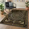 Amazon TEMU Alfombra Retro Americana para Mesita de Noche de Sofá Alfombra de Terciopelo para Sala de Estar Alfombra de Día de Té Personalizada para Dormitorio
