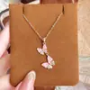 2026 Nuevo Collar de Doble Mariposa de Esmalte de Moda de Lujo para Mujer, Cadena para Clavícula de Diseño Versátil Dulce Exquisito de Nicho