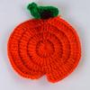 Novo Cross-border Handmade Wool Crocheted Thanksgiving Natal Abóbora Coaster Home Dining Table Mat Tapete de isolamento térmico Atacado