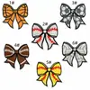 Patches Bordados de Laço com Tema de Bola Mais Vendidos para Beisebol, Futebol, Rugby, Patches Decorativos, Acessórios para Roupas, Patches Bordados Elétricos