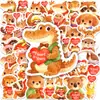 Conjunto Nuevo Transfronterizo de 50 Pegatinas de Animales Súper Lindas Sosteniendo Notas en Forma de Corazón, Pegatinas Decorativas Adorables y Divertidas para Diarios y Sobres