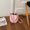 Bolsa Saco Nova Estilo Coreano Primavera 2026 com Cordão para Mulheres, Design de Nicho, Bolsa de Ombro Cruzado Única, Bolsa de Mão Versátil de Luxo Leve