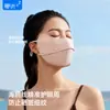 Mascarilla de Protección Solar para Mujer, Máscara de Sombrilla con Protección UV para Ojos para Ciclismo de Verano, Mascarilla de Protección Solar Transpirable de Seda de Hielo de Alta Calidad