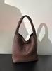 2025 Nueva Bolso Tejido de Cesta de Verduras Hecho a Mano, Bolso de Hombro Axila, Bolso Cubo Versátil, Bolso de Madre, Envío Directo de Una Pieza