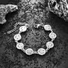 Pulsera de acero de titanio con cara sonriente que no se decolora para hombre, pulsera versátil de moda personalizada para mujer, accesorio simple y lujoso de alta gama