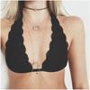 2016 AliExpress eaby moda top de sujetador de encaje hueco para mujer ultra delgado sexy color sólido divertido
