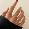 Anillo de Dedo Cruzado Más Vendido Estrella y Luna Corazón de Diamante Hoja de Perla Anillo Articulado Retro Creativo para Mujer Juego de 10 Piezas
