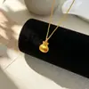Bolsa de Dinero con Escamas de Dragón de Artesanía CNC de Gran Venta Collar que Conserva el Color Dorado Colgante de Cadena para Clavícula Joyería de la Fortuna