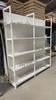 Hardware angular estanterías de supermercado al por mayor acero de cuatro columnas veta de madera madera de acero hierro tienda de papelería tienda para madres y bebés estante de exhibición imitación veta de madera