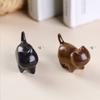 Gato de Cinco Bendiciones Sandalia de Sándalo DIY Adorno Juguetón Gatito Negro Lindo Mini Escritorio Artístico Minimalista Pieza de Regalo