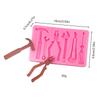 Serie de herramientas de ferretería molde de silicona líquida juego de llaves y alicates molde de silicona para decoración de pasteles de fondant DIY