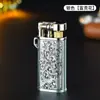 Nuevo Llegada 5501 Encendedor de Metal Retro con Rueda de Molienda Personalizado Creativo Inflable a Prueba de Viento Encendedor de Gas Dropshipping