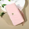 Nueva Cartera de Mujer Estilo Coreano Bolso de Mano con Doble Cremallera Moderno y Popular