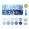 Cuchara para cuentas de cera, juego blanco compartimentado para cera, accesorios para sellos de cera de fuego, cuchara para cera de fuego, juego de montaje automático de velas blancas pequeñas