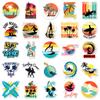 50 pegatinas de surf Deportes de surf caricatura graffiti impermeables decorativas para taza de agua refrigerador diario de pegatinas