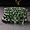 Pulsera Fantasma Verde Pulsera Cornucopia de Cristal Cielo Estrellado Teñido Mar de Flores Explosivas Pulsera Verde Algas Cielo Estrellado Pulsera