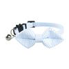 Suministro Transfronterizo Nuevo Collar para Gato a Rayas Rosas Collar para Gato con Lazo de Caballero con Campana Collar con Hebilla de Cabeza de Gato