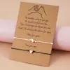 Europa Sudeste Asiático Más Vendido Pulsera de Corazón Pulsera de Tarjeta Tejida Joyería de Mano Tarjeta Mano a Mano Pulsera de Pareja Hilo