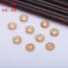 Acessórios para joias diy cor de retenção cobre puro 10mm suporte de crisântemo Flor vintage material para véu de noiva brincos grampo de cabelo