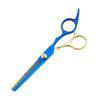 Tesoura de Cabeleireiro Aço Inoxidável Colorida Tesoura Afina para Aparar Cabelo, Franja Reta, Cabeleireiro Transfronteiriço Conjunto de Uso Duplo