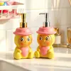 Frasco dispensador de sabão em formato de bebê fofo de desenho animado, frasco refil para desinfetante de mãos, frasco refil de loção para banheiro fofo tipo pump