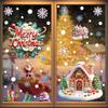 Novos Adesivos de Natal Estéreo Floco de Neve Boneco de Neve Adesivos de Janela Papai Noel Árvore Presente Pvc Eletrostático Adesivos de Vidro