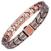 Pulsera Magnética de Cobre Rojo Antiguo Galvanizado con Patrón de Tortuga de Amazon, Pulsera Magnética Desmontable para Hombre, Venta al por Mayor Transfronteriza