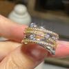 Cao Shi AliExpress Venta Caliente Nuevo Anillo Super Flash Anillo Cruz Creativo Europeo y Americano para Mujer Anillo Adornado con Estrella