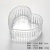 Tazón con Forma de Corazón y Rayas, Tazón Girly para Postre y Helado, Tazón de Vidrio de Alto Valor Estilo Ins, Tazón Pequeño para el Hogar, Tazón con Forma de Corazón