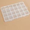 Mini Caja de Joyería Multifuncional Dividida, Caja de Plástico Transparente para Medicamentos con Tapa, Caja de Almacenamiento a Prueba de Polvo para Anzuelos de Pesca, Caja de Embalaje con Múltiples Compartimentos