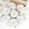 Cabeças de flores de rosa de veludo de 9cm, flores de seda, flores artificiais, materiais artesanais para buquês de salão de casamento DIY, decoração de parede de flores transfronteiriça
