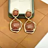 Pendientes Asimétricos Huecos con Forma de Diamante Estilo Retro para Mujer, Lujo Ligero, Gama Alta, Diseño Único, Hermosa Joyería para Orejas