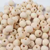 Fábrica de Origem atacado acessórios para joias diy contas de madeira com grão espiral contas de fio cor de madeira crua contas redondas contas soltas contas contas