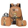 Mochila Escolar con Diseño de Anime, Mochila de Viaje, Lonchera, Estuche para Lápices, Set de Tres Piezas para Estudiantes de Primaria y Secundaria, con Estampado