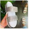 Comércio exterior plus size sapatos femininos verão Nova cor de fundo grosso Diamante Chinelos de praia moda sandálias casuais das mulheres transfronteiriças
