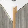 Tira de Acabamento de Canto Vivo em Liga de Alumínio Painel de Parede Integrado Linha Decorativa Metálica Tira de Borda de Proteção para Azulejo Madeira Folheada