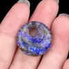 2303-20mm Piedra de Cristal Natural Borde Agujero Hebilla de Seguridad Colgante Hebilla de Princesa Nostálgico DIY Accesorios para Joyería