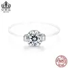 Anillo de Plata de Ley S925 Aifula Versátil Hilo de Pescar Invisible Piedra Principal Grande Circonita Anillo de Moda Versátil Anillo Brillante Joyería