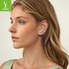 Pendientes de plata de ley 925 con diseño de rima morada y lila, chapados en platino, sencillos y combinables para mujer, pendientes pequeños exquisitos.