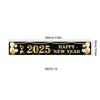 2025 Transfronterizo Nuevo Carnaval Patio Nochevieja Diseño Bandera Colgante Fiesta Bandera Exterior Decoración Fiesta Feliz Año Nuevo