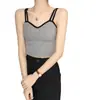 Camisola Coreana de Moda para Chicas con Doble Tirante y Copas, Top Tubo para Exteriores, Hermoso Top Espalda Descubierta para Mujer