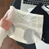 8669 Estilo Elegante Malla con Lazos Calados Costura Sin Costuras Seda de Hielo Chica Ropa Interior de Cintura Media Calzoncillos Transpirables