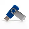 Memoria USB Giratoria Transfronteriza de Alta Velocidad 3.0 con Impresión de Logo, Diseño Metálico Creativo y Personalizado, 16 GB, Ideal para Exposiciones, Licitaciones, Regalos al Por Mayor