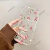 Capa de Celular Transparente Rosa Tulipa Popular da Amazon para Iphone16 Estilo Doce Ultra Fina Macia para Apple 17Pm