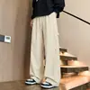Pantalones de chándal estilo japonés 2026 Nuevos para hombre Primavera/Otoño Holgados estilo americano Pantalones deportivos para pareja Estilo callejero Pierna recta Caída Larga hasta el suelo