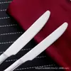 Acero Inoxidable Hotel Vajilla Occidental Set de Cuchara para Bistec y Postre Juego de Cuchillo y Tenedor de Dos Piezas Juego de Tres Piezas de Cuchillo, Tenedor y Cuchara para Bistec para el Hogar