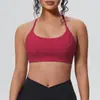 New Style Naked-Feel Yoga Tank Top with Thin Straps, Removable Chest Pads, Sports Bra with Beautiful Back Design, Push-Up Fitness Bra