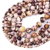 Shixi Jewelry Piedra Natural Zebra Australiana Cuentas Redondas Cuentas Sueltas Accesorios Joyería DIY Pulsera Pulsera Collar Cuentas