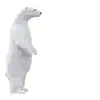 Oso polar madre e hijo modelo de papel sala de estar decoración de pared tridimensional regalo DIY hecho a mano